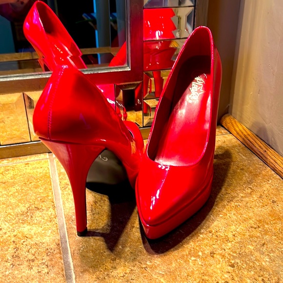 Pleaser Shoes - NWT Red Patient Pumps